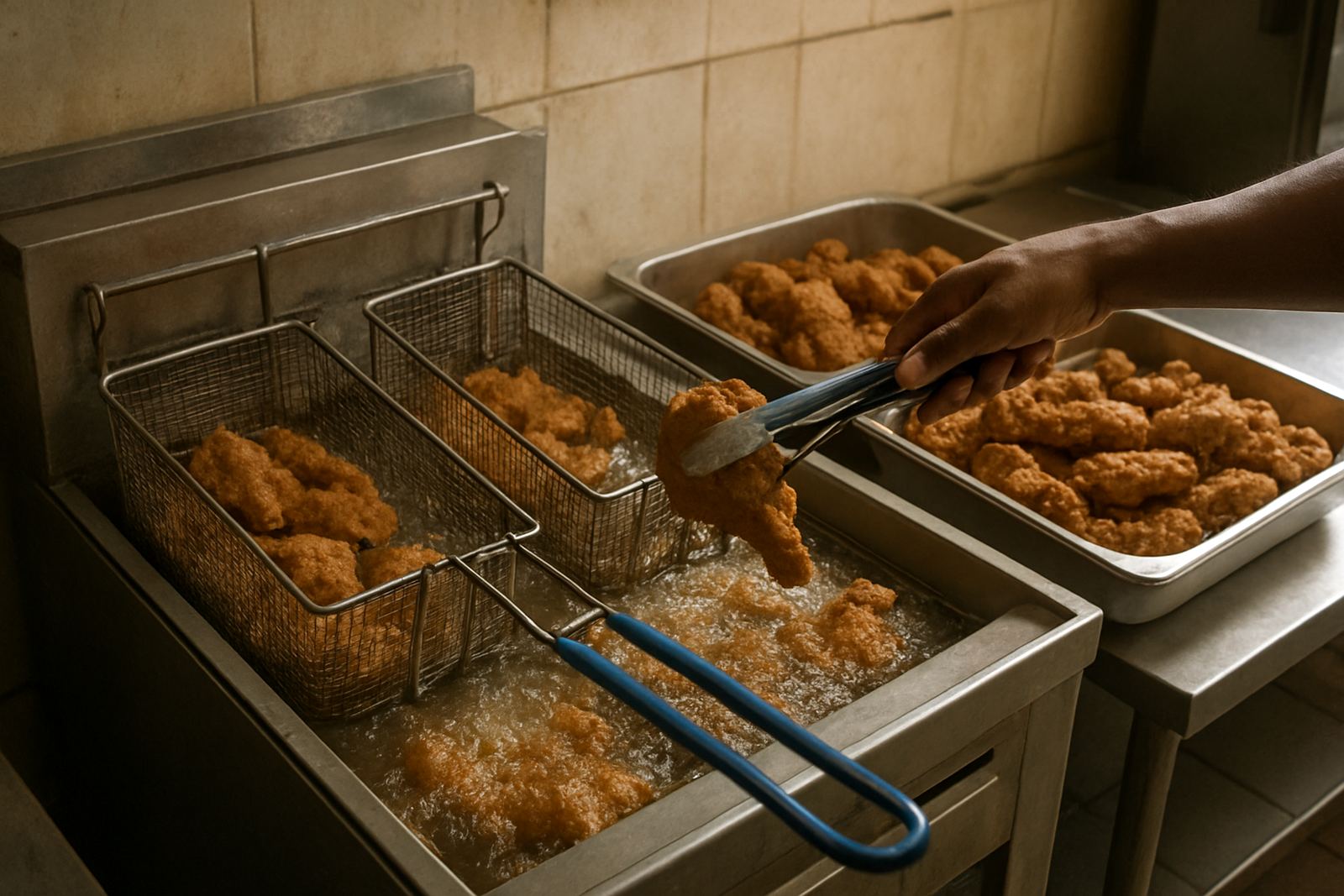 Behind A Busy Fryer
